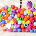 10mm Acrylic Mix Colors Crystal Big hole Round Beads for Kids Diy Jewelry